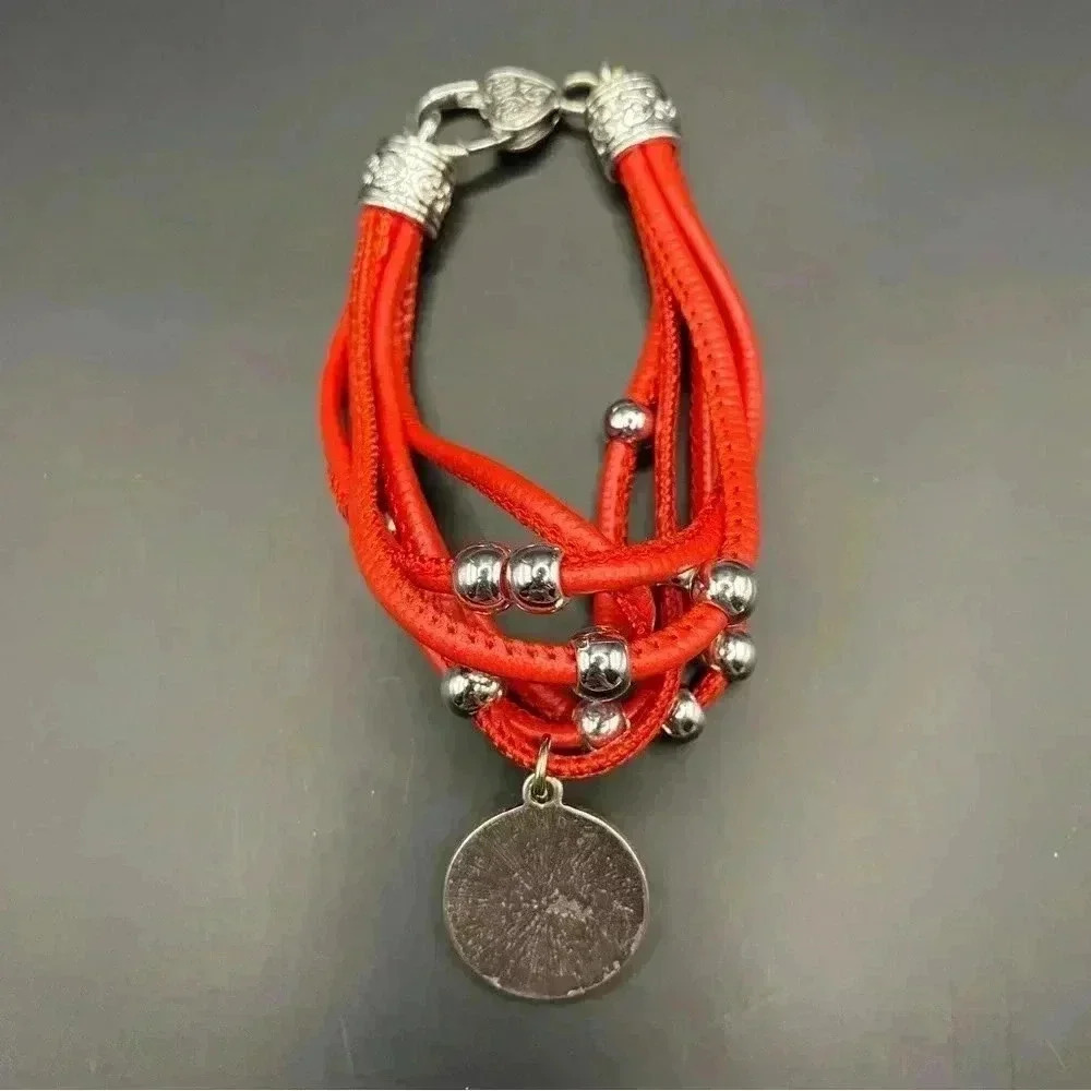 Red Cord Necklace with Clasp Bracelet Cord Chain Dog Necklace - Picture 5 of 9